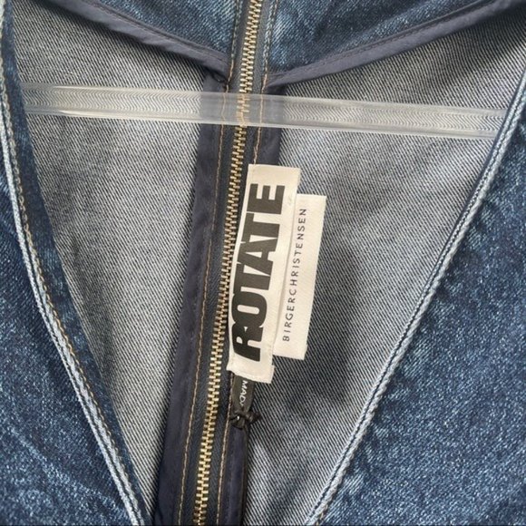 ROTATE Birger Christensen Mindy Denim Dress Size 10 - Picture 6 of 6